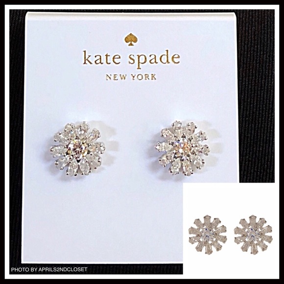 ❌SOLD❌KATE SPADE CRYSTAL BOUQUET EARRINGS - Picture 7 of 8